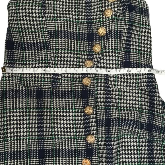 Madison Young Dress Glen Check Plaid Print Midi Jumper Women's M Dark Academia - Picture 5 of 11